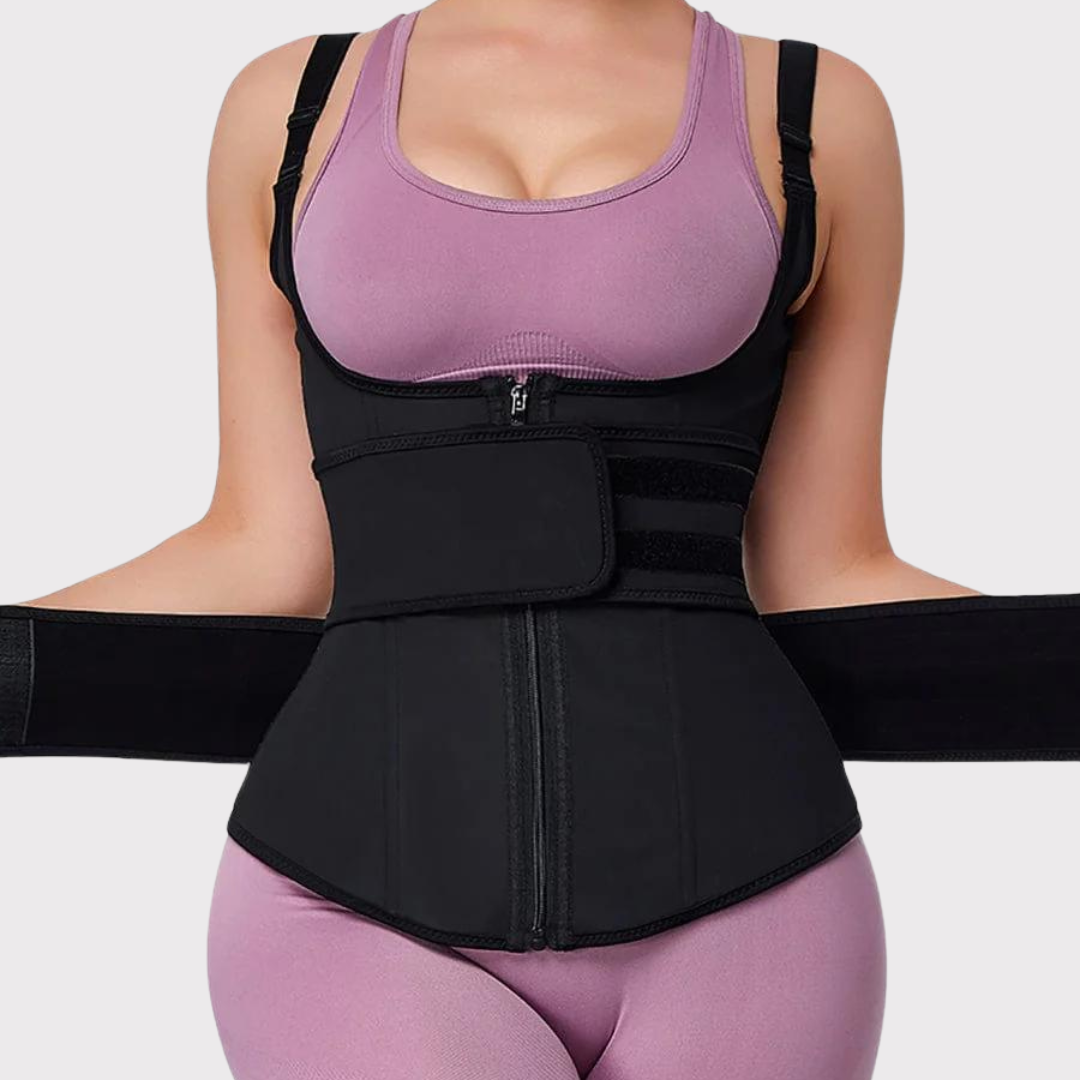 Sculpt Form Latex Double Belts Waist Trainer Vest