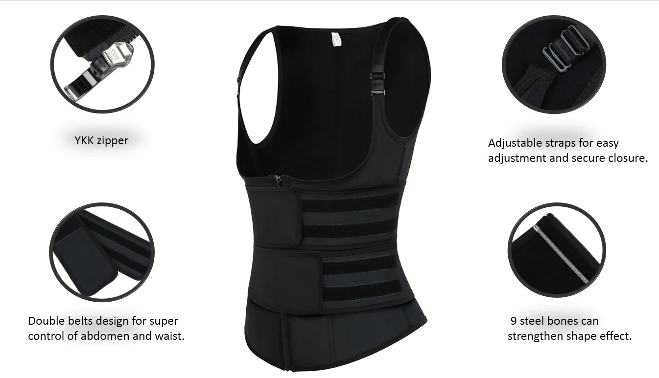 Sculpt Form Latex Double Belts Waist Trainer Vest